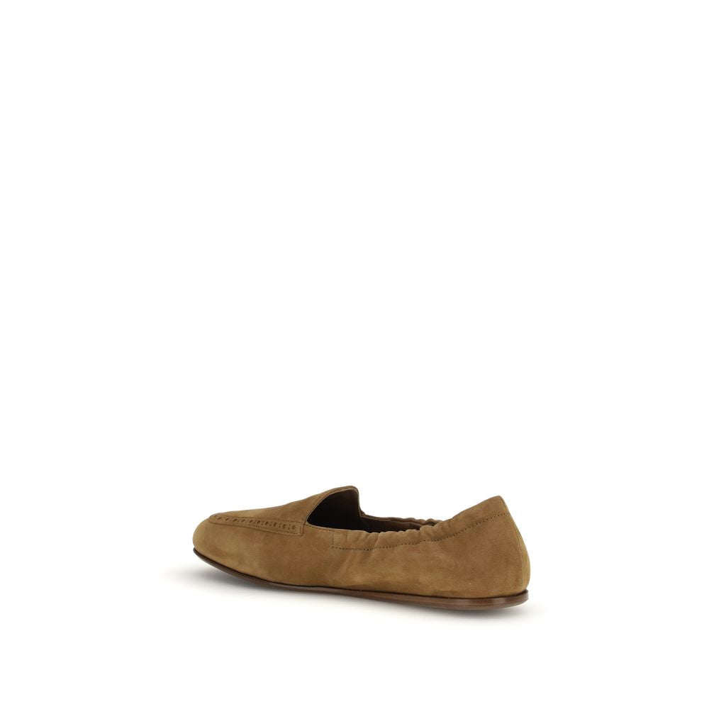 Brown Calf Leather Slip-On Loafers