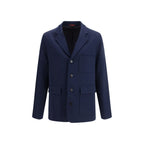 Blue Cotton Jersey Coat