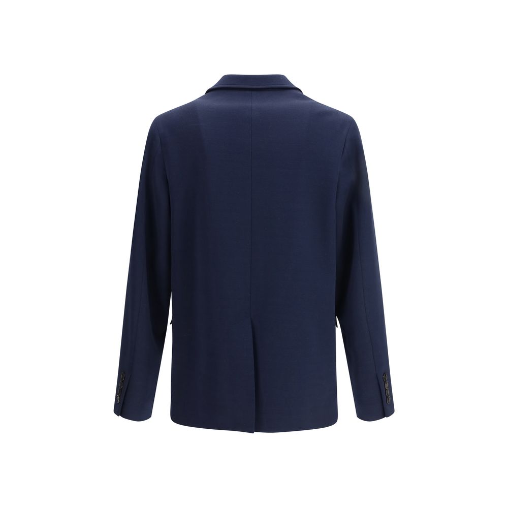 Blue Cotton Jersey Coat
