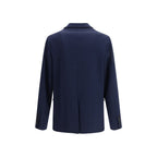 Blue Cotton Jersey Coat