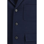 Blue Cotton Jersey Coat