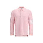 Textured Piqué 4-Bar Long-Sleeve Polo Shirt