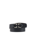 Calf Leather Gancini Buckle Belt