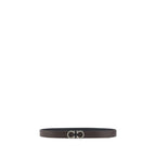 Calf Leather Gancini Buckle Belt