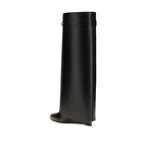 Shark Calf Leather Wedge Boots
