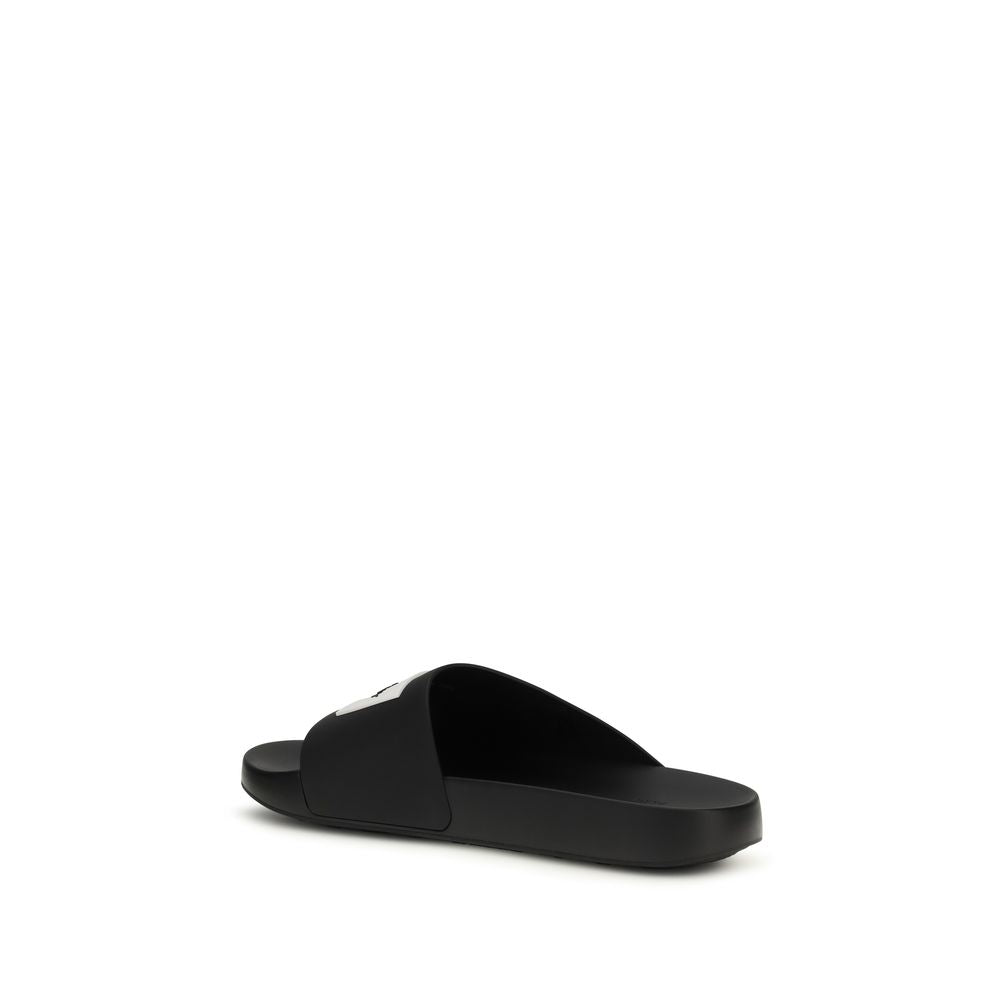 Rubber Label Slide Mules