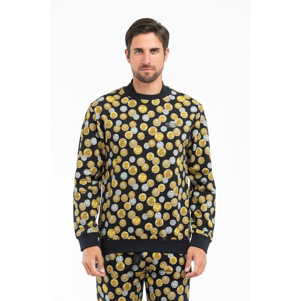 Black Fantasy Cotton‑Elastane Sweatshirt