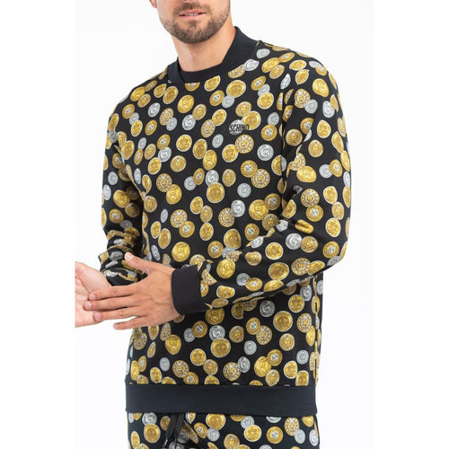 Black Fantasy Cotton‑Elastane Sweatshirt