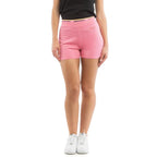 Silky Pink Cotton-Blend Shorts