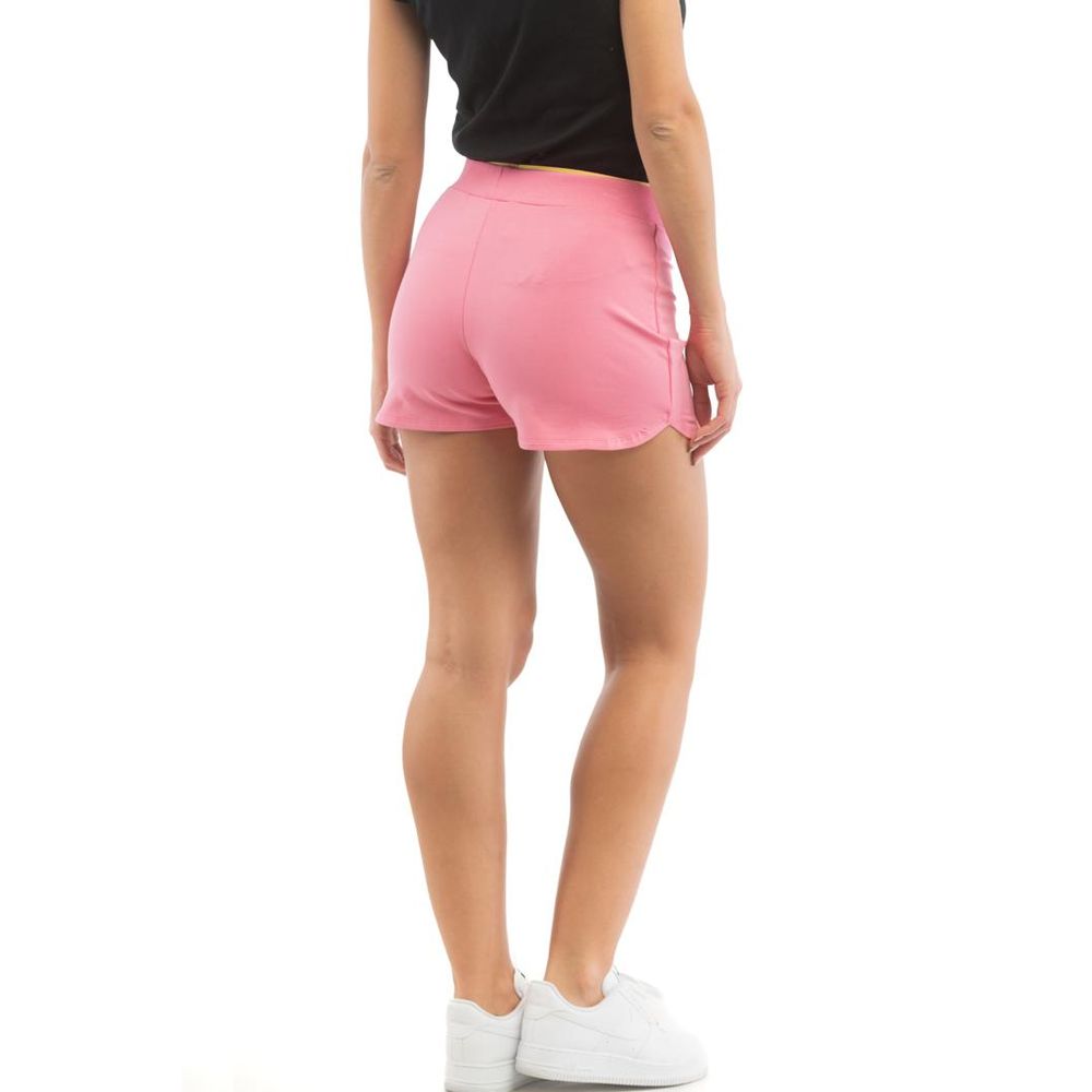Silky Pink Cotton-Blend Shorts