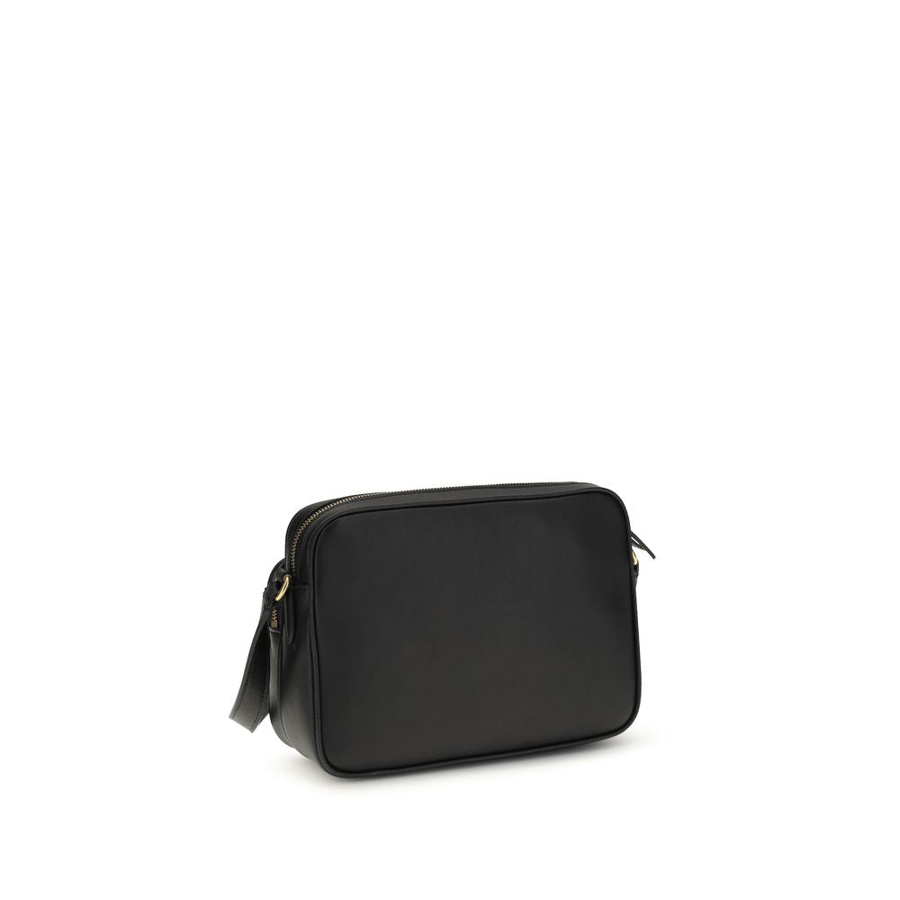 Black Calf Leather Antibes Shoulder Bag