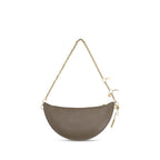 Gray Calfskin Icons Shoulder Bag
