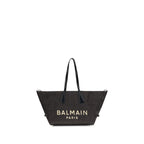 Raffia and Calf Leather Track Shoulder Bag