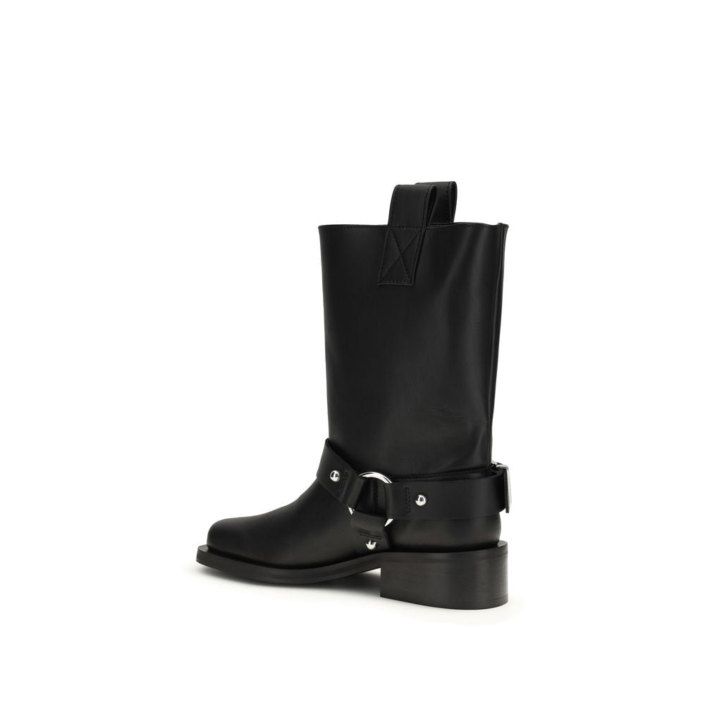 Calf Leather Biker Boots