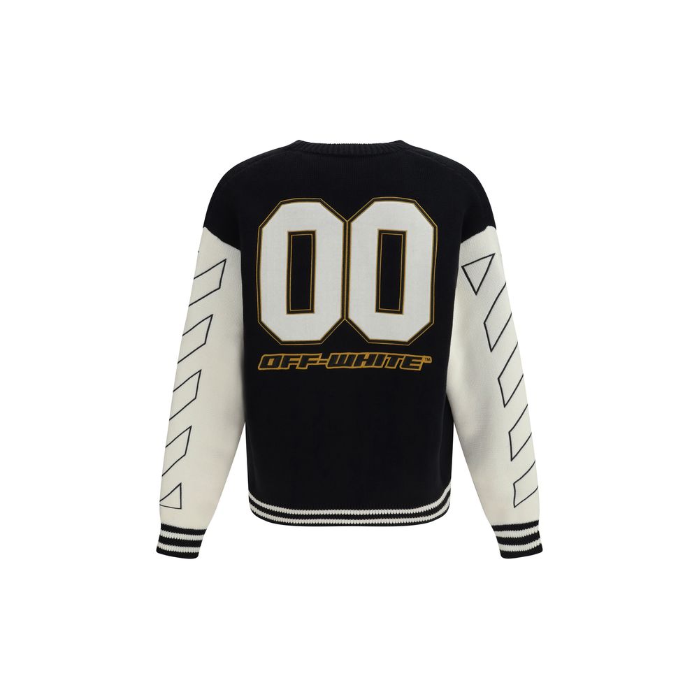 Star Logo Diagonal Varsity Cotton Cardigan