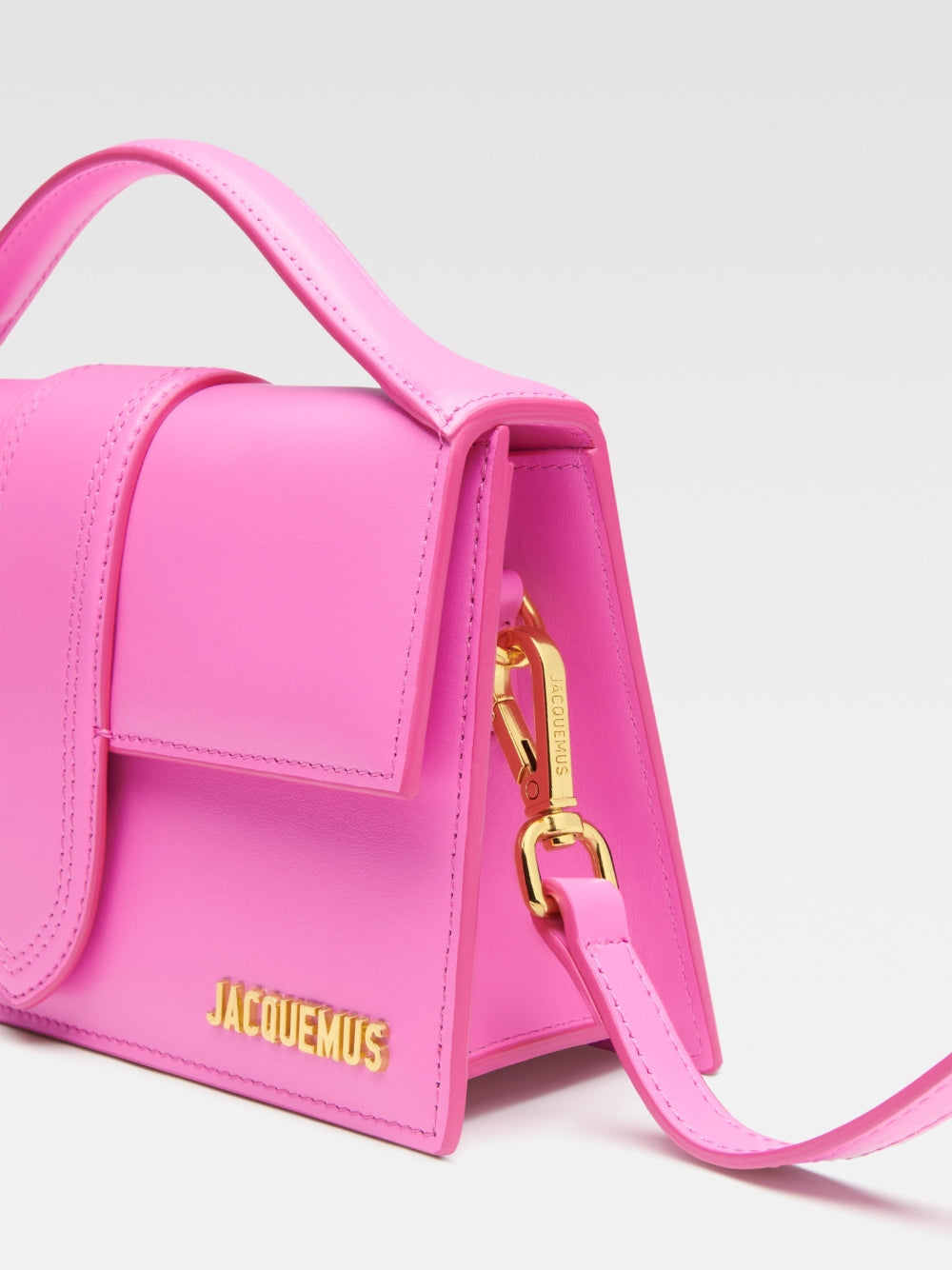 Le Grand Bambino Top-Handle Bag In Pink Leather