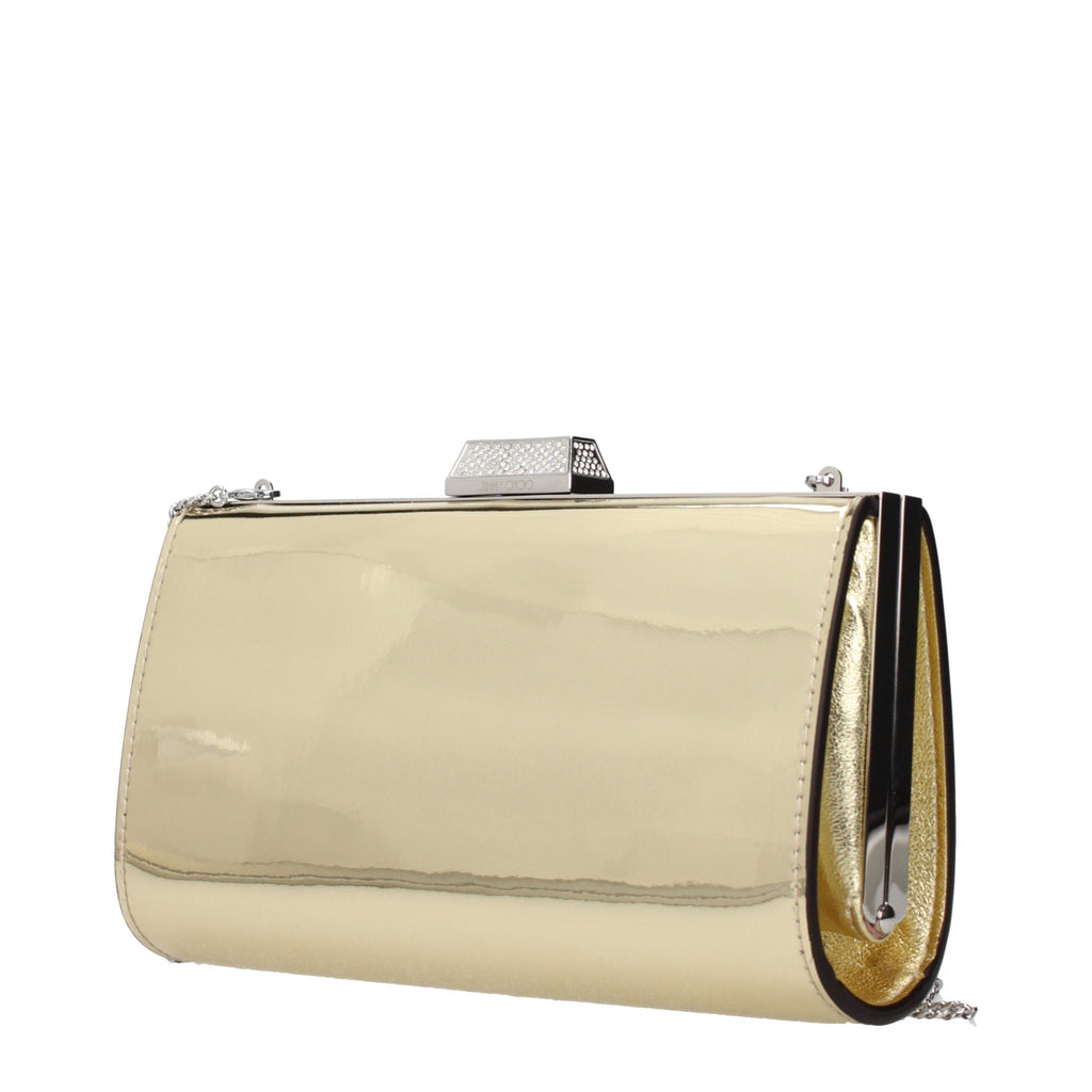Gold Leather Clutch