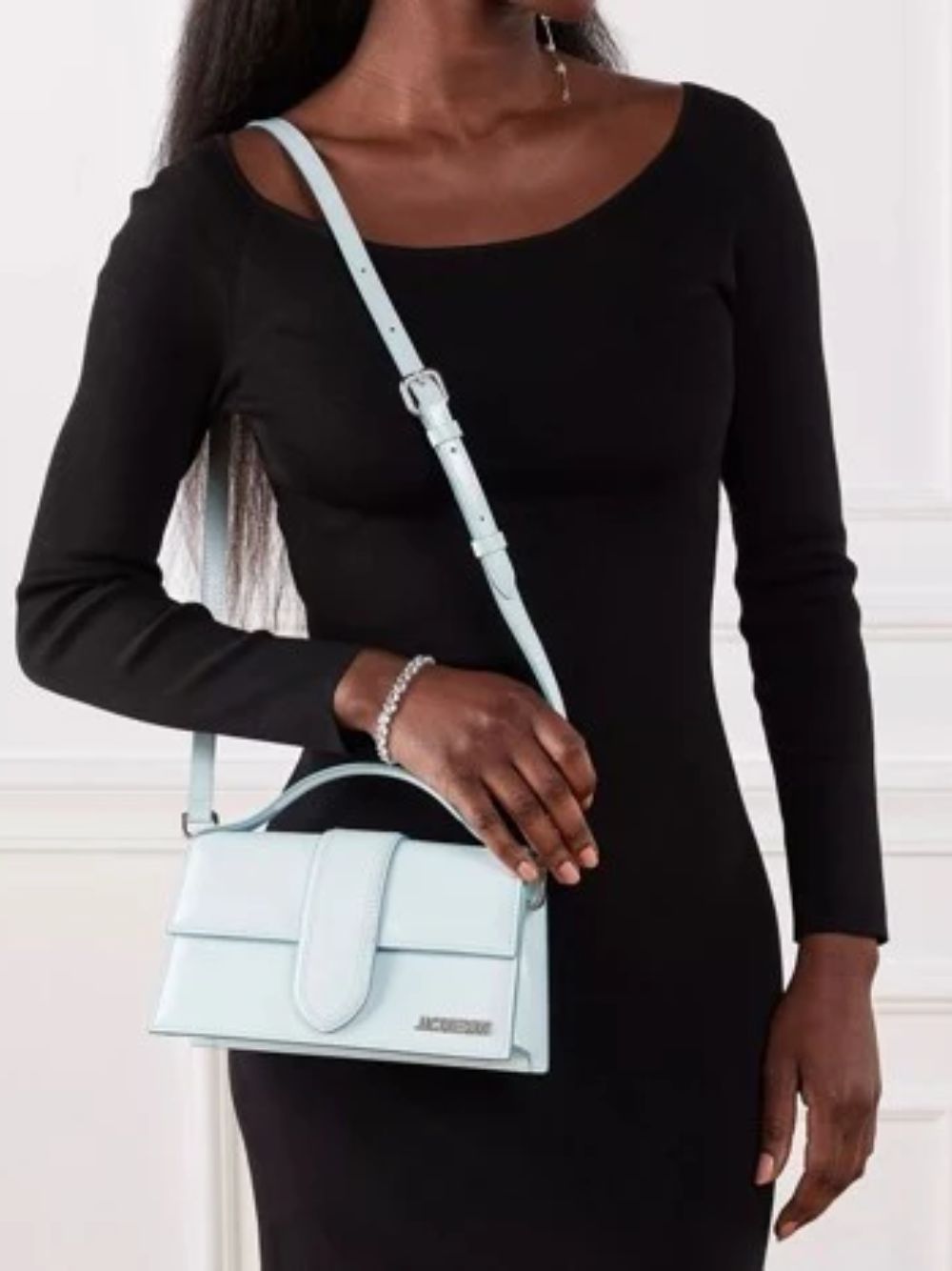 Le Grand Bambino Pale Blue Leather Handbag