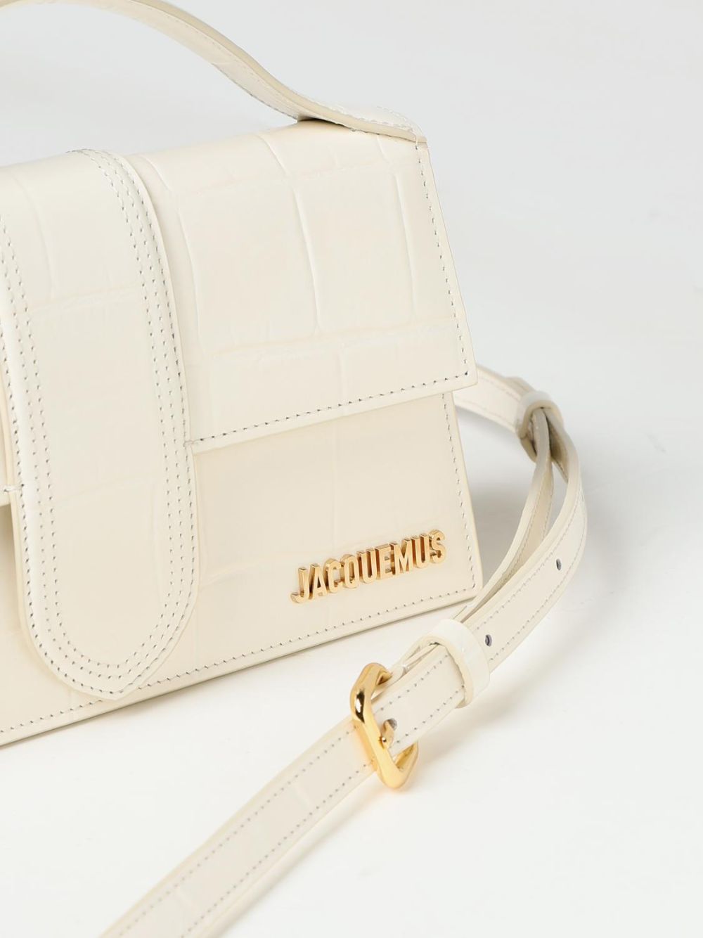 White Cocco Leather Le Grand Bambino Handbag