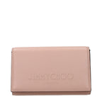 Small Pink Powder Leather Clutch