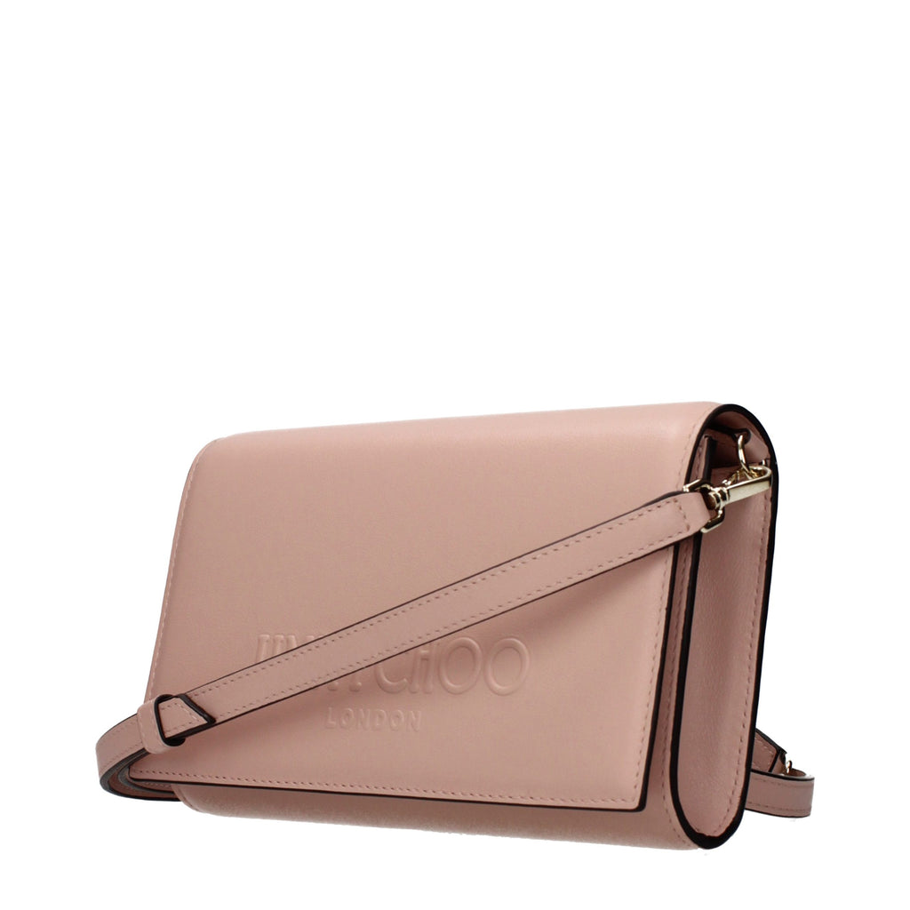 Small Pink Powder Leather Clutch