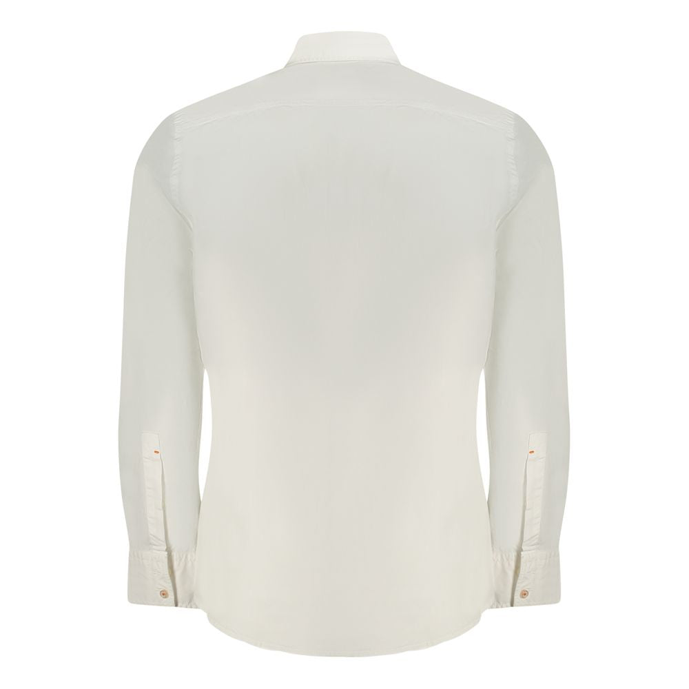 White Cotton Long Sleeve Shirt