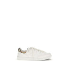 Check Motif Calf Leather Low Top Sneakers