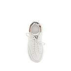 Check Motif Calf Leather Low Top Sneakers