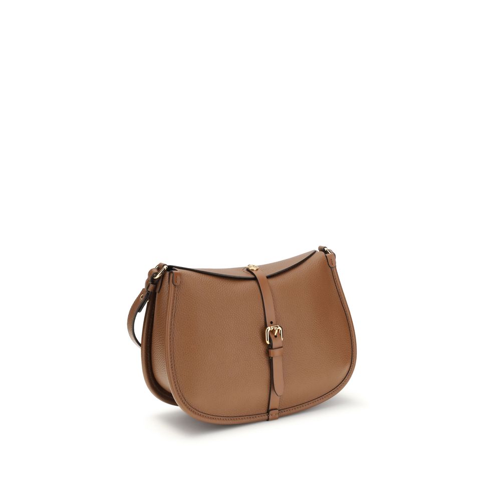 Medium Grained Leather Pony Shoulder Bag