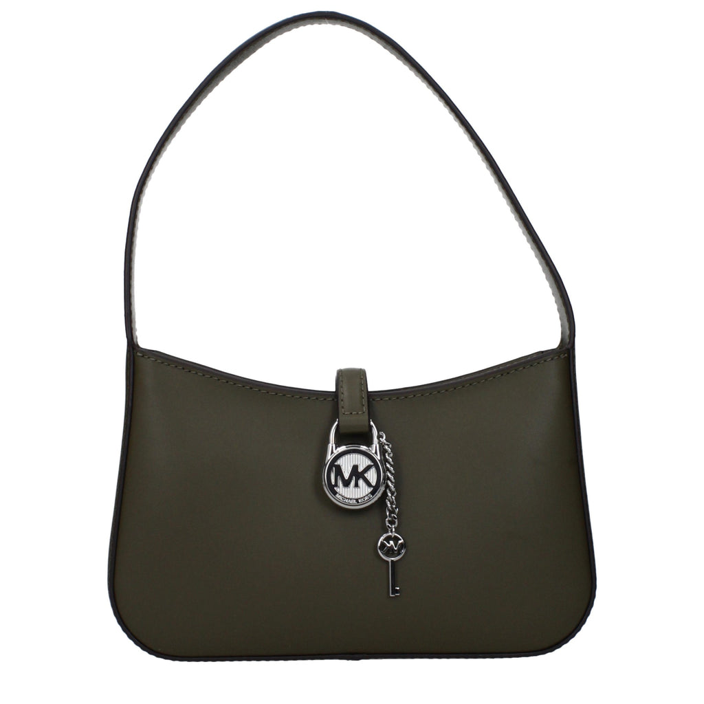 Green Grained Leather Handbag