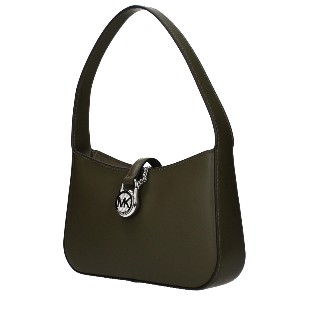 Green Grained Leather Handbag