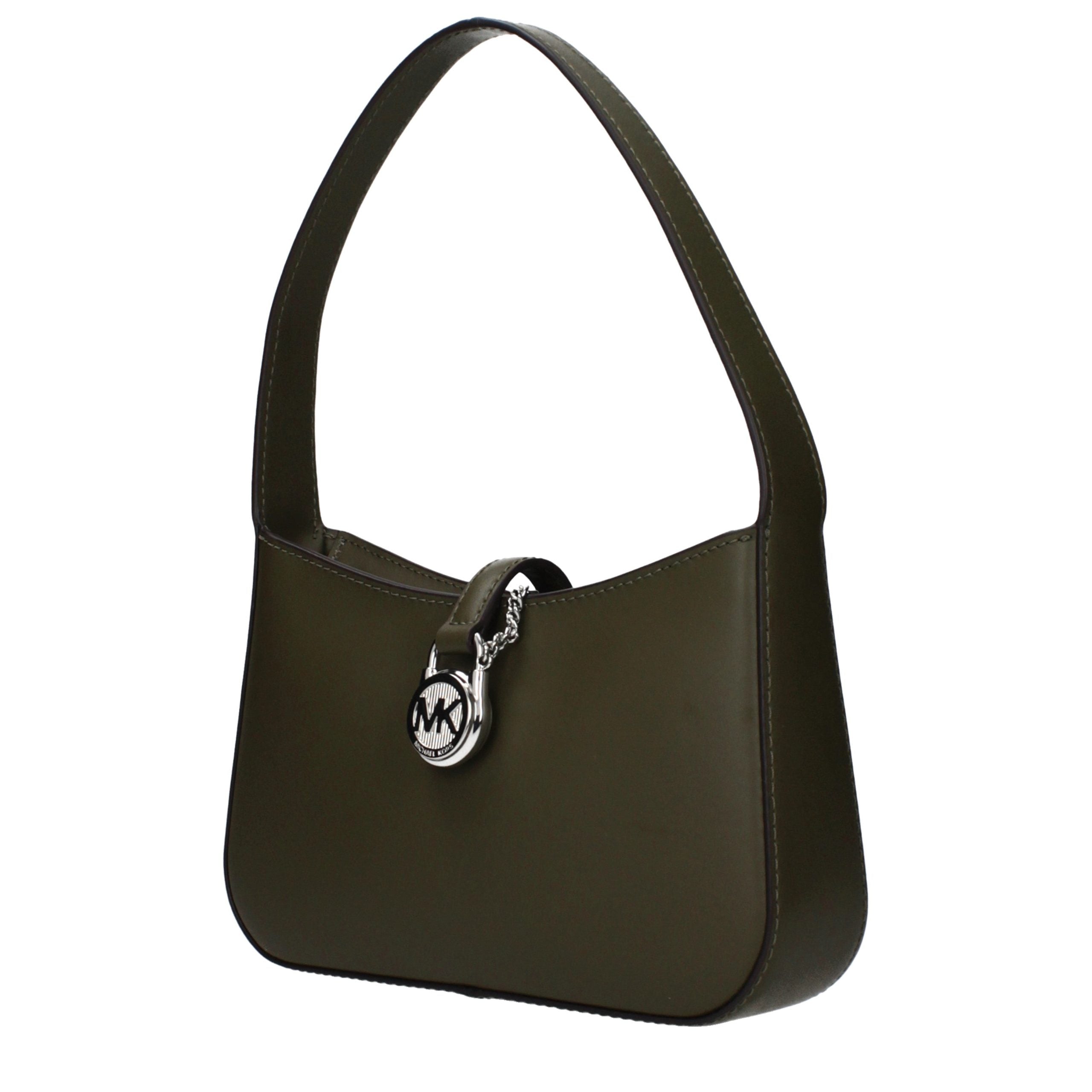 Green Grained Leather Handbag