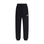 Black Cotton Casual Sweatpants