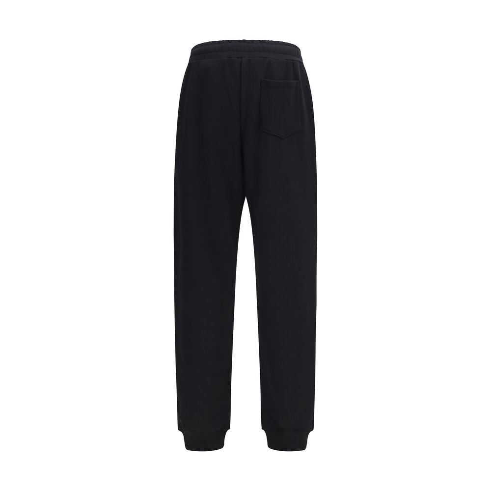 Black Cotton Casual Sweatpants