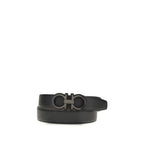 Reversible Gancini Calf Leather Belt