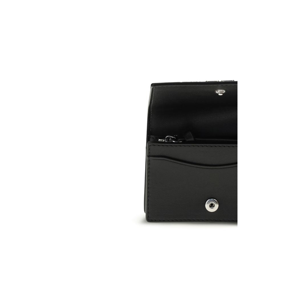 Poodle Print Recycled Leather Card Holder With Key Ring