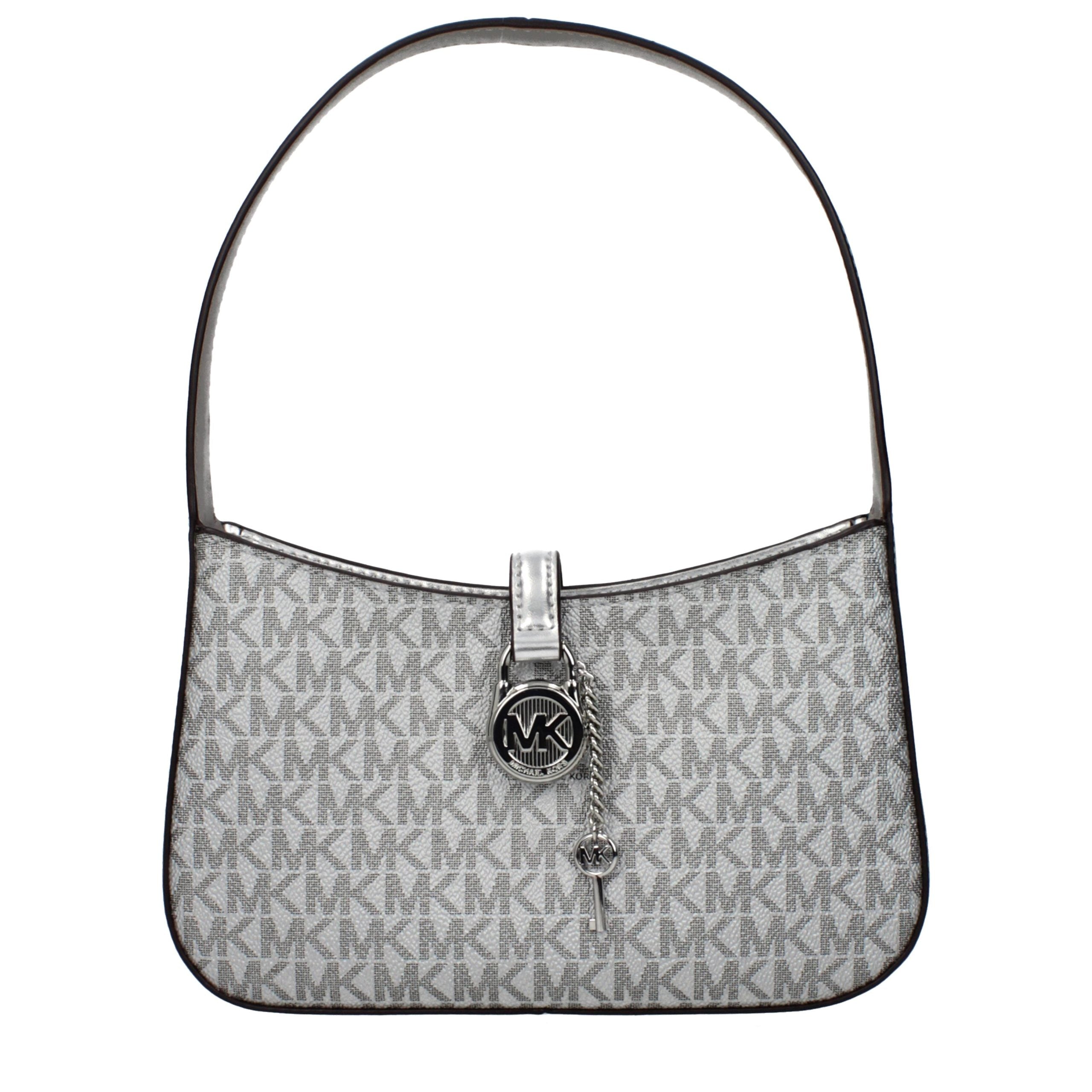 Silver Metallic Fabric Handbag