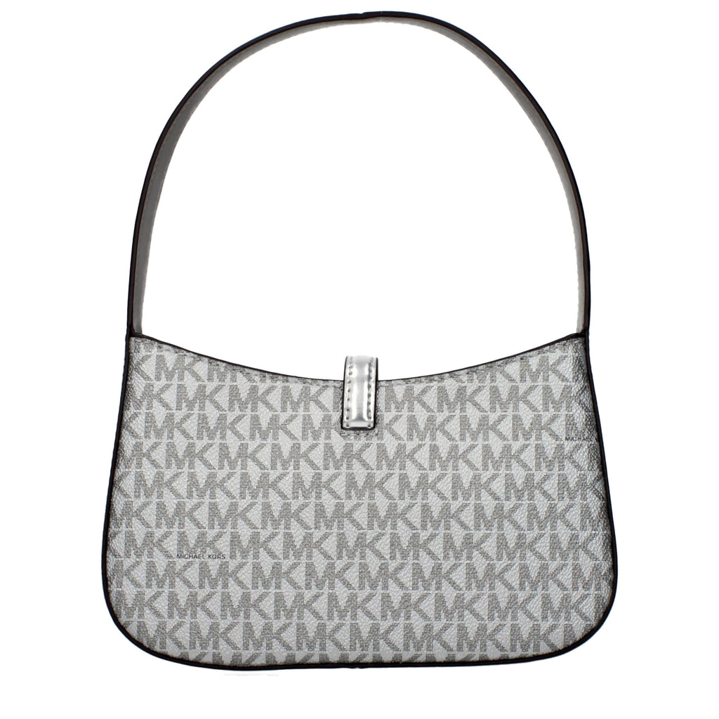 Silver Metallic Fabric Handbag