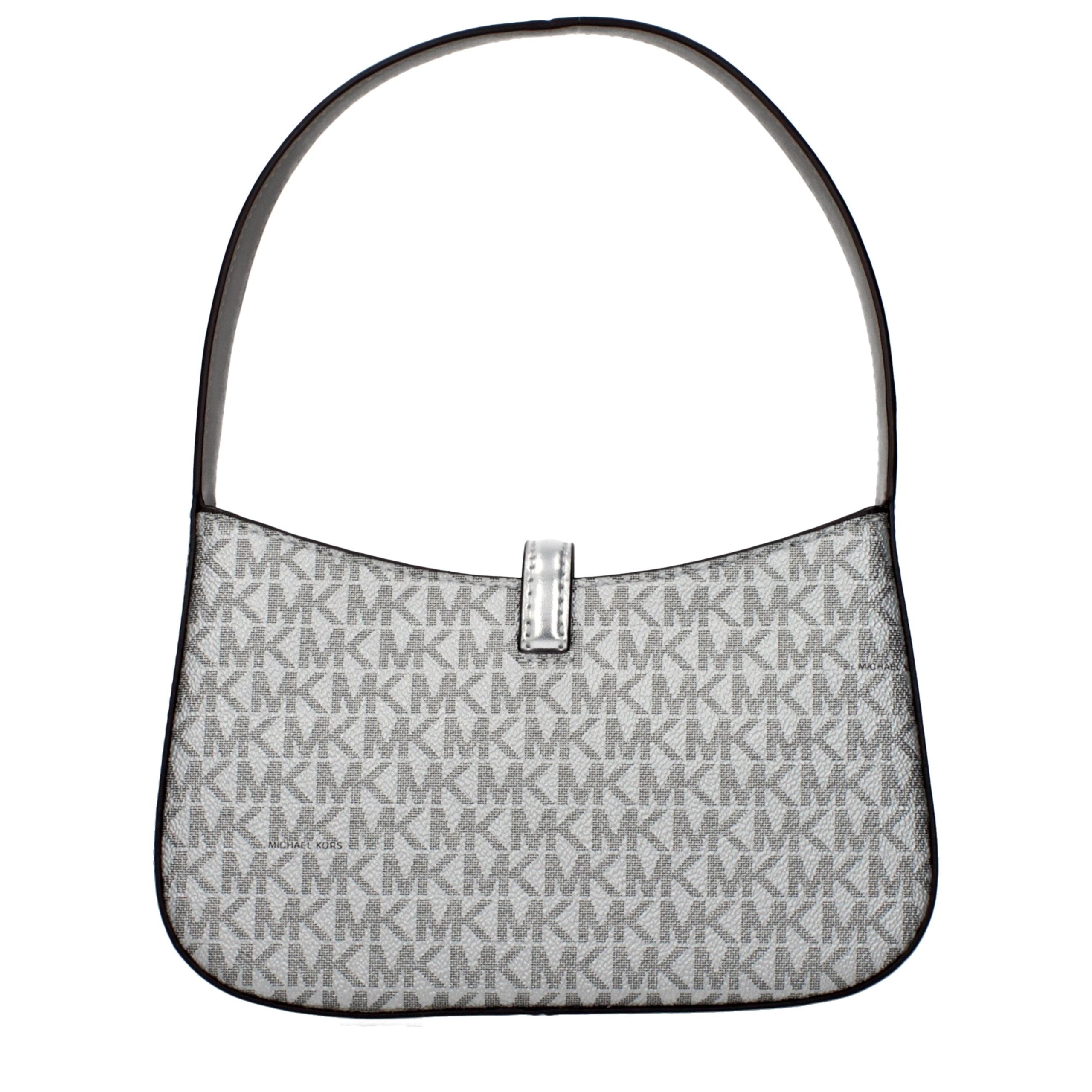 Silver Metallic Fabric Handbag