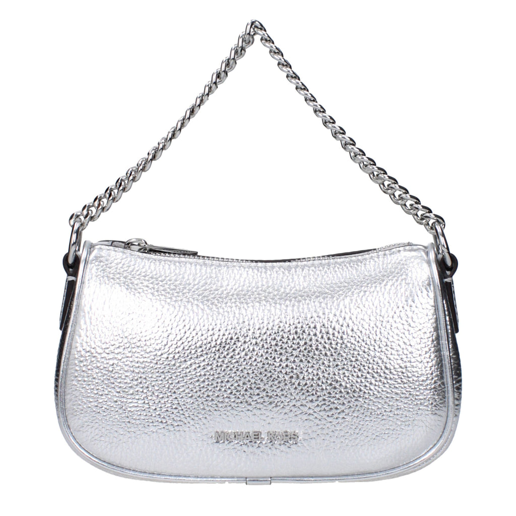 Silver Leather Handbag