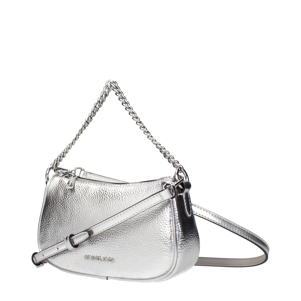 Silver Leather Handbag