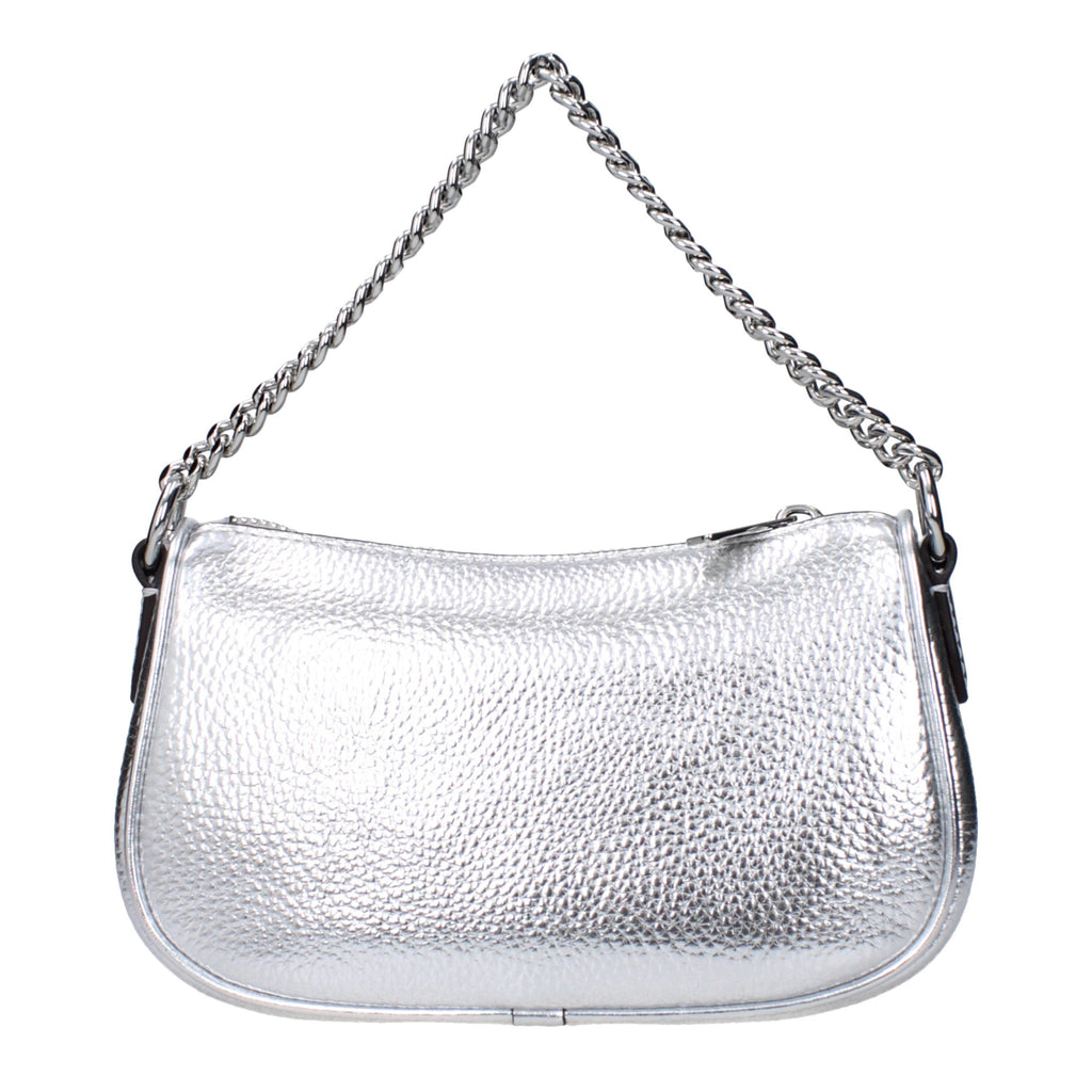 Silver Leather Handbag