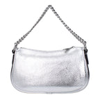 Silver Leather Handbag