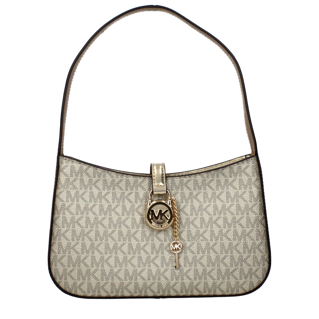 Gold Metallic Effect Fabric Handbag