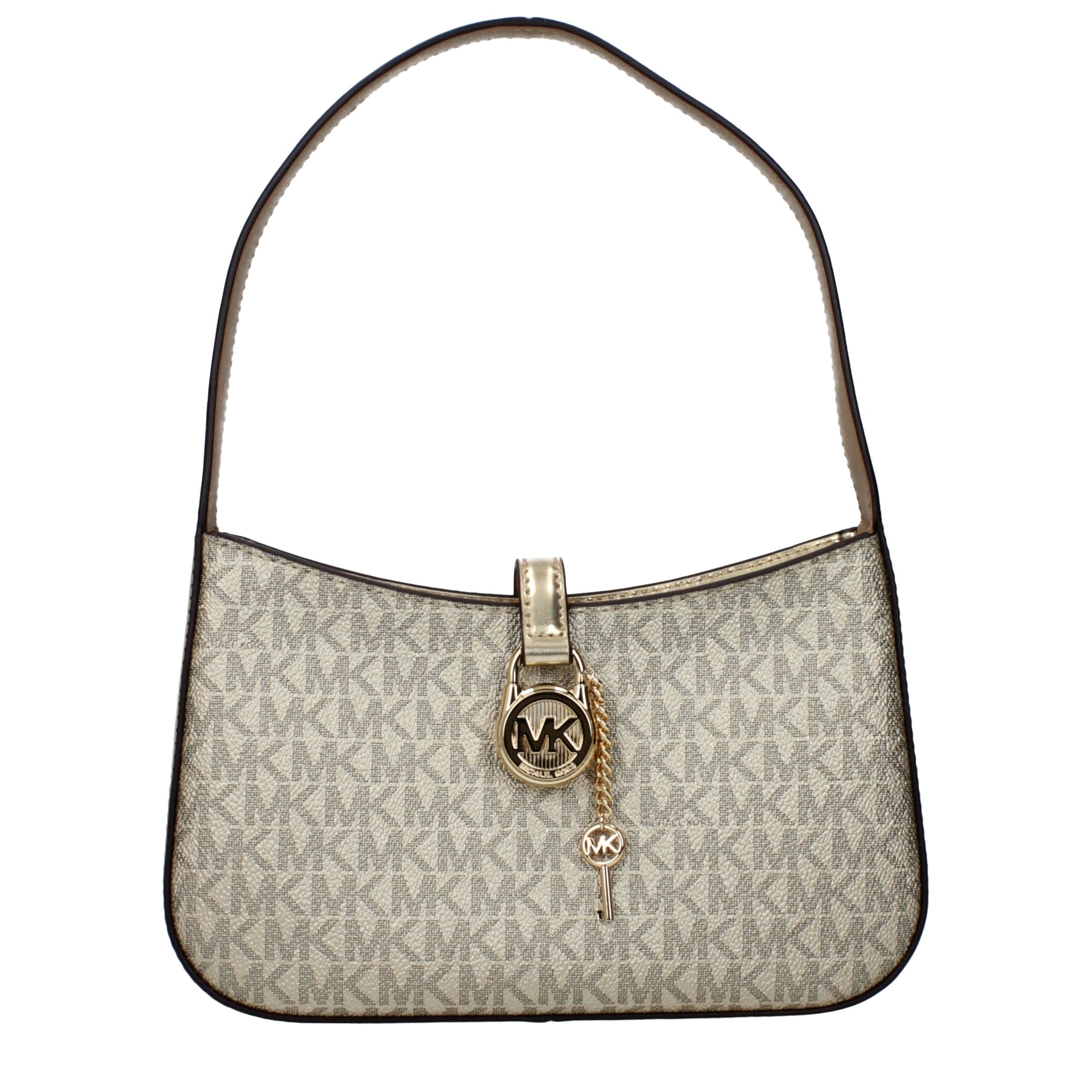 Gold Metallic Effect Fabric Handbag