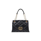 Large Quilted Geometric Polyurethane Handbag