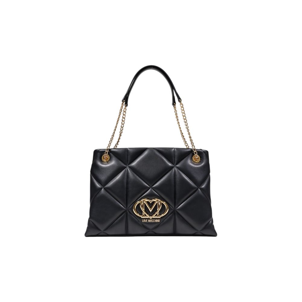 Large Quilted Geometric Polyurethane Handbag