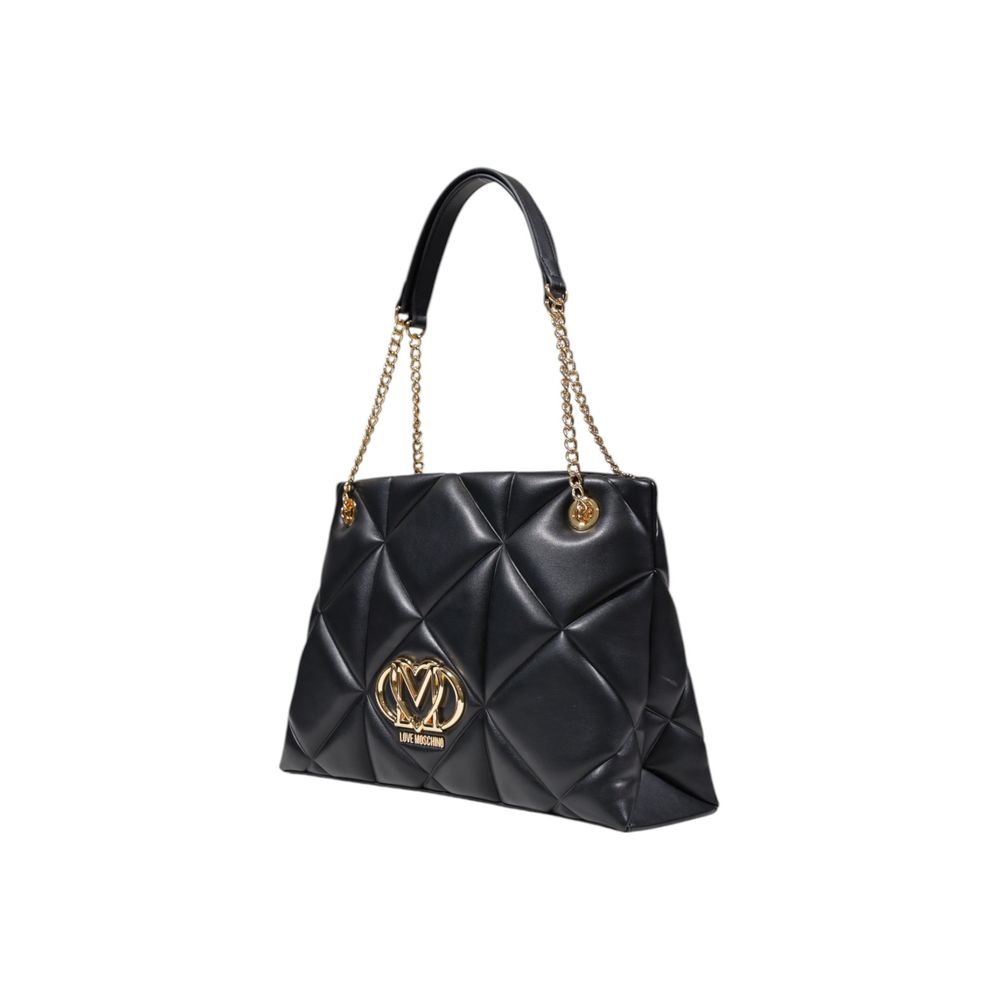 Large Quilted Geometric Polyurethane Handbag