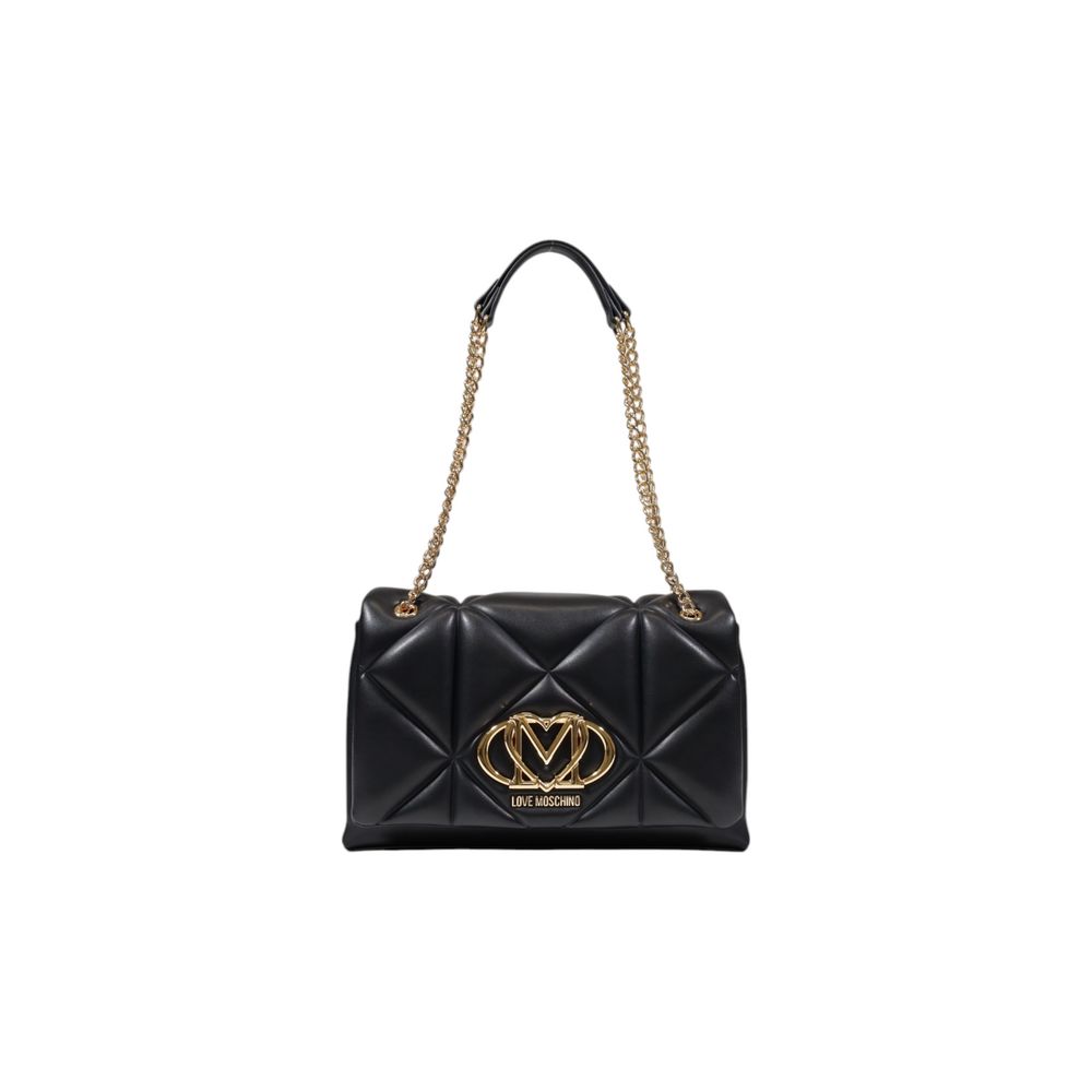 Medium Quilted Geometric Polyurethane Handbag