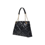 Large Quilted Geometric Polyurethane Handbag